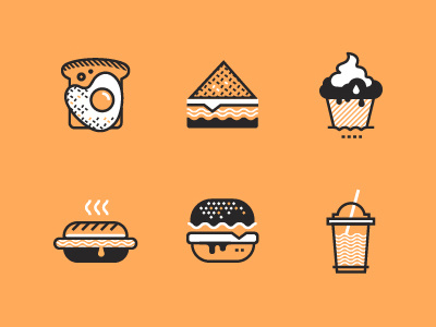 Fast food icons delivery fast food icon line sedign set style tasty vector