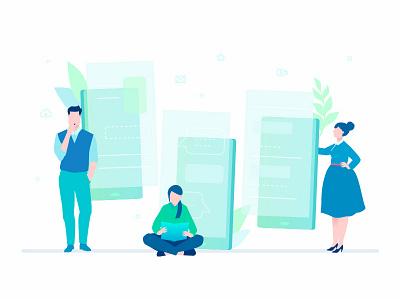 Business communication business flat flat design illustration teamwork vector