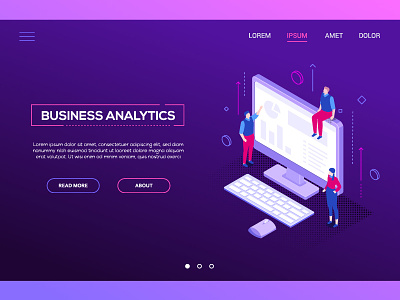 Business analytics - web banner