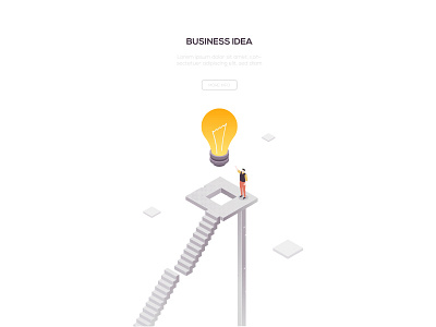 Business idea - web banner banner business character flat design idea illustration isometric design isometric illustration lightbulb vector web