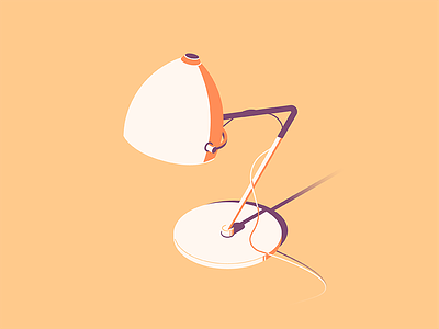 Desk lamp - flat illustration