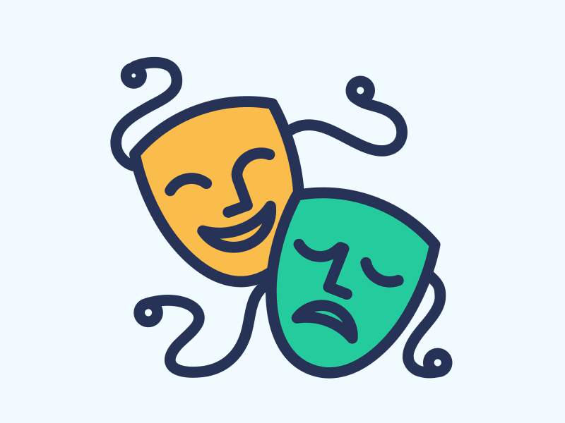 Animated theater icons