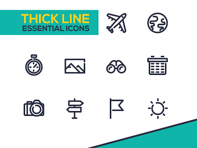 Thick Line Icons