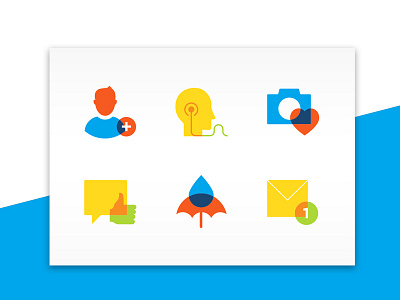 Multiply icons business collection colorful design flat design icon style vector