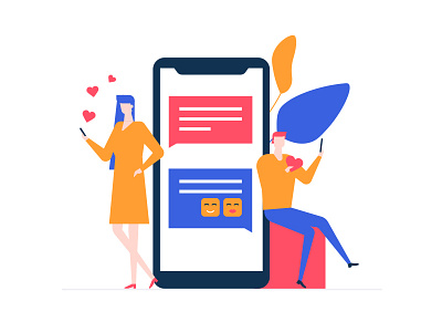 Dating app illustration