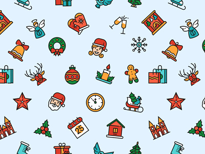 Christmas pattern freebie christmas freebie icon new year pattern pattern design seamless symbol tileable vector
