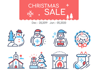 Christmas sale collection design discount icon icon design icons sale style