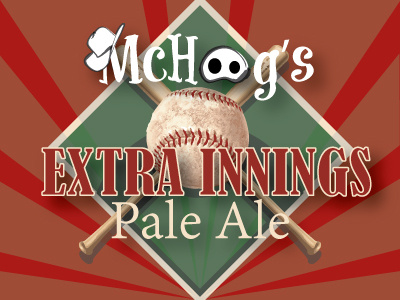McHog's Brewery Label ball baseball bat beer brewery label logo