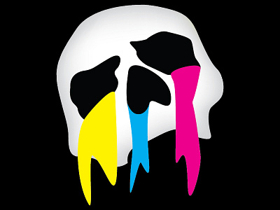 Death by Design black cmyk cyan death magenta skull yellow