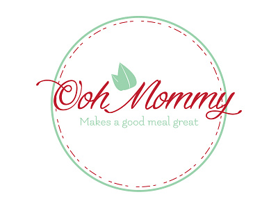 Ooh Mommy Logo branding food green label logo red