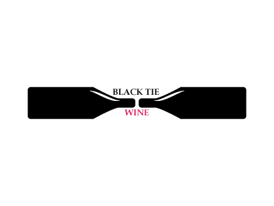 Black Tie Wine black logo packaging tie type wine