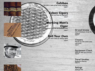 Contents 2.0 cigar contents layout magazine