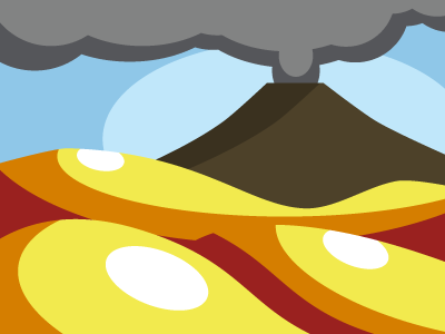 Lava Flow blog illustration lava lavaflow natural disaster volcano