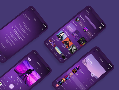 Music App UI Design app branding design graphic design ui ux