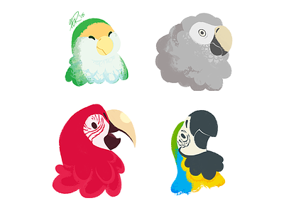 Cute Bird, Grump Bird, Red Bird, Blue Bird african bird grey lovebird macaw parrot