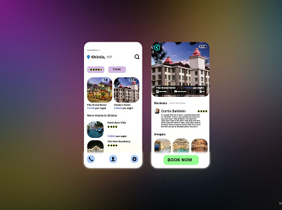 Hotel Booking App adobexd booking business hotel iphone mobile round satisfying