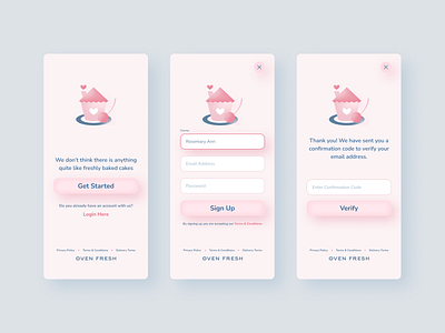 Oven Fresh | Daily UI Challenge 001 (Sign up flow)