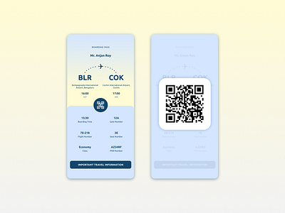 Fly | Daily UI Challenge 024 (Boarding Pass) 024 boarding pass daily ui dailyui dailyuichallenge ui