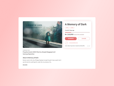 BeKind | Daily UI Challenge 032 (Crowdfunding Campaign) 032 crowdfunding crowdfunding campaign daily ui dailyui dailyui032 dailyuichallenge ui