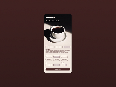 brewmasters | Daily UI Challenge 033 (Customize Product)
