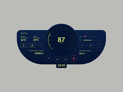 Tachyon | Daily UI Challenge 034 (Car Interface)