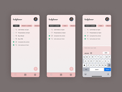 TaskPlanner | Daily UI Challenge 042 (ToDo List)