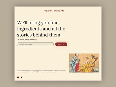 Flavour Thesaurus | Daily UI Challenge 048 (Coming Soon)