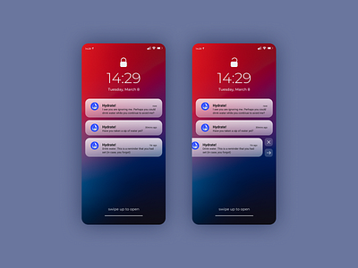 Hydrate! | Daily UI Challenge 049 (Notifications)