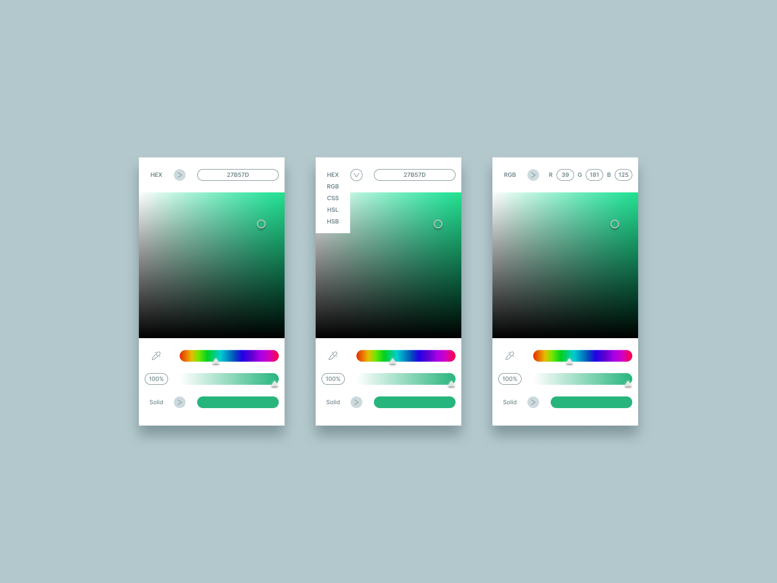 Hue | Daily UI Challenge 060 (Color Picker) by Anoopa John on Dribbble