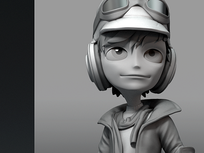 Pilot Character model 3d blender character model