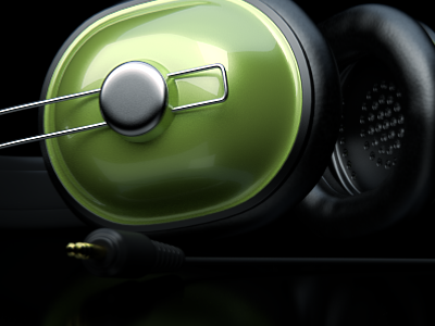 Headphone Rendering 3d blender model realistic render rendering