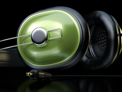 3D Headphones Rendering 3d blender headphones realistic render rendering