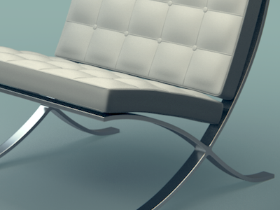 Barcelona Chair WIP 3d barcelona chair blender