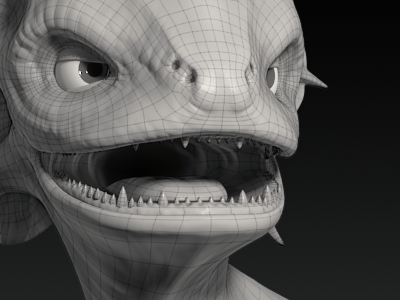 Creature Bust Model alien blender creature mesh model sculpt