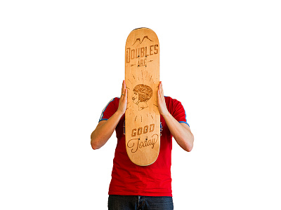 La Chêne - Woodburning skateboard hand lettering la chêne typo woodburning