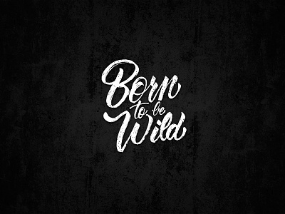Born To Be Wild calligraphy hand lettering lettering typography