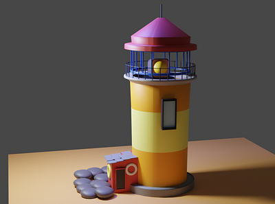 Lighthouse 3d animation branding graphic design motion graphics