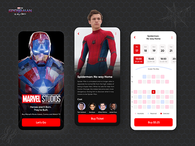 Marvel Movie Spiderman Movie Ticket Booking App