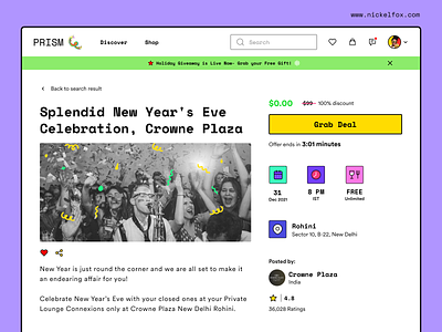 New Year Deal Retro Web Page