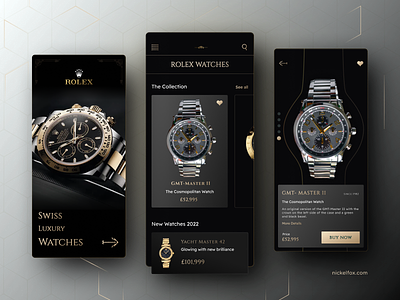 Rolex Watch Shopping Mobile App
