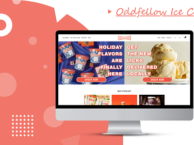Website design for Ice cream company food ice creams mobile application uiux design website design
