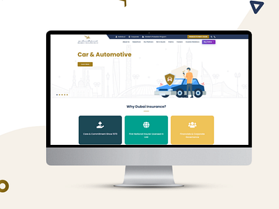 Website design of Dubai Insurance branding design graphic design website design