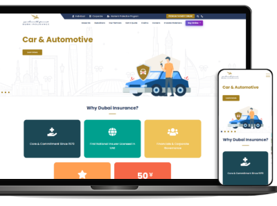 Website design of Dubai Insurance