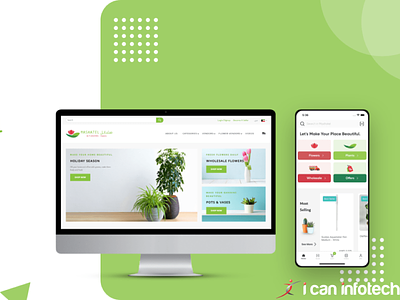 Application development for Online Garden Centre app development branding design graphic design illustration logo mobile application ui vector website design