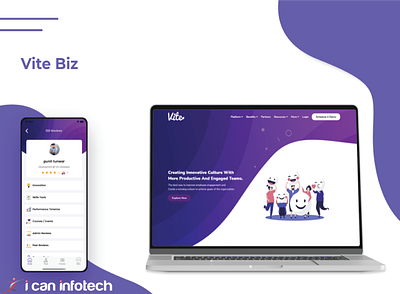 App Development for Employee Retention Software | Vite Biz app design app development application design canada design i can infotech mobile app mobile app design mobile application ui uidesign website design