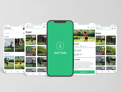 Golf Club UI Design | Mobile App Design