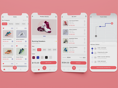 Shoes Ecommerce Mobile App UI Design | Mobile Application Design