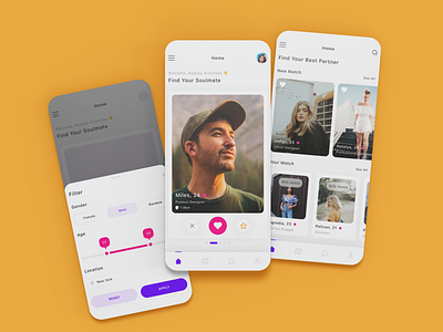 Dating App UI Design | App UI Design | Dating Application Design app design app development best app to learn ui ux design best app ui design 2023 best ui design for mobile apps dating app dating app ui design dating site ui design mobile app design mobile app ui design mobile application ui design