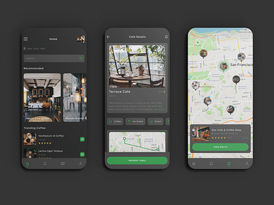 Coffee Shop App UI Design | App UI Design app design app development coffee coffee shop app coffee shop ui coffee store app coffee store ui mobile application ui