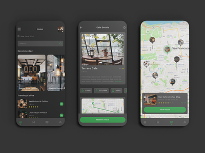 Coffee Shop App UI Design | App UI Design